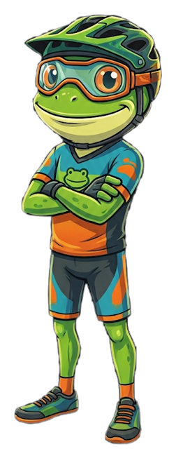 FroggyRide - Mascotte Grenouille VTT